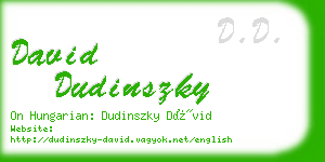 david dudinszky business card